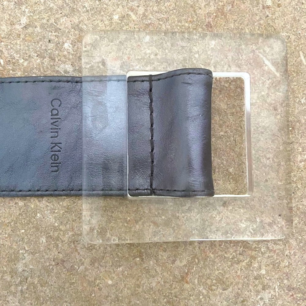 CALVIN KLEIN women’s belt - silver & lucite